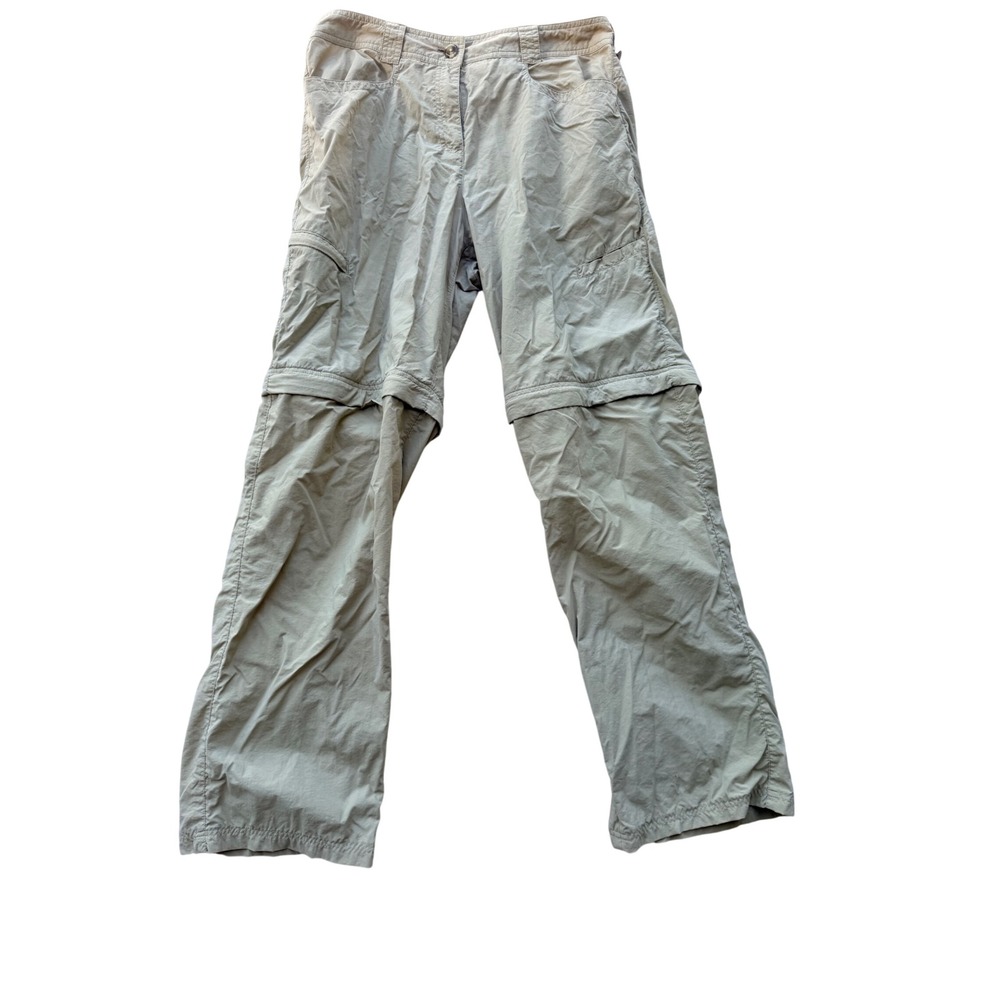 ExOfficio Convertible Pants Womens Sz 10 Khaki Insect Hiking Outdoor Cargo Gorp